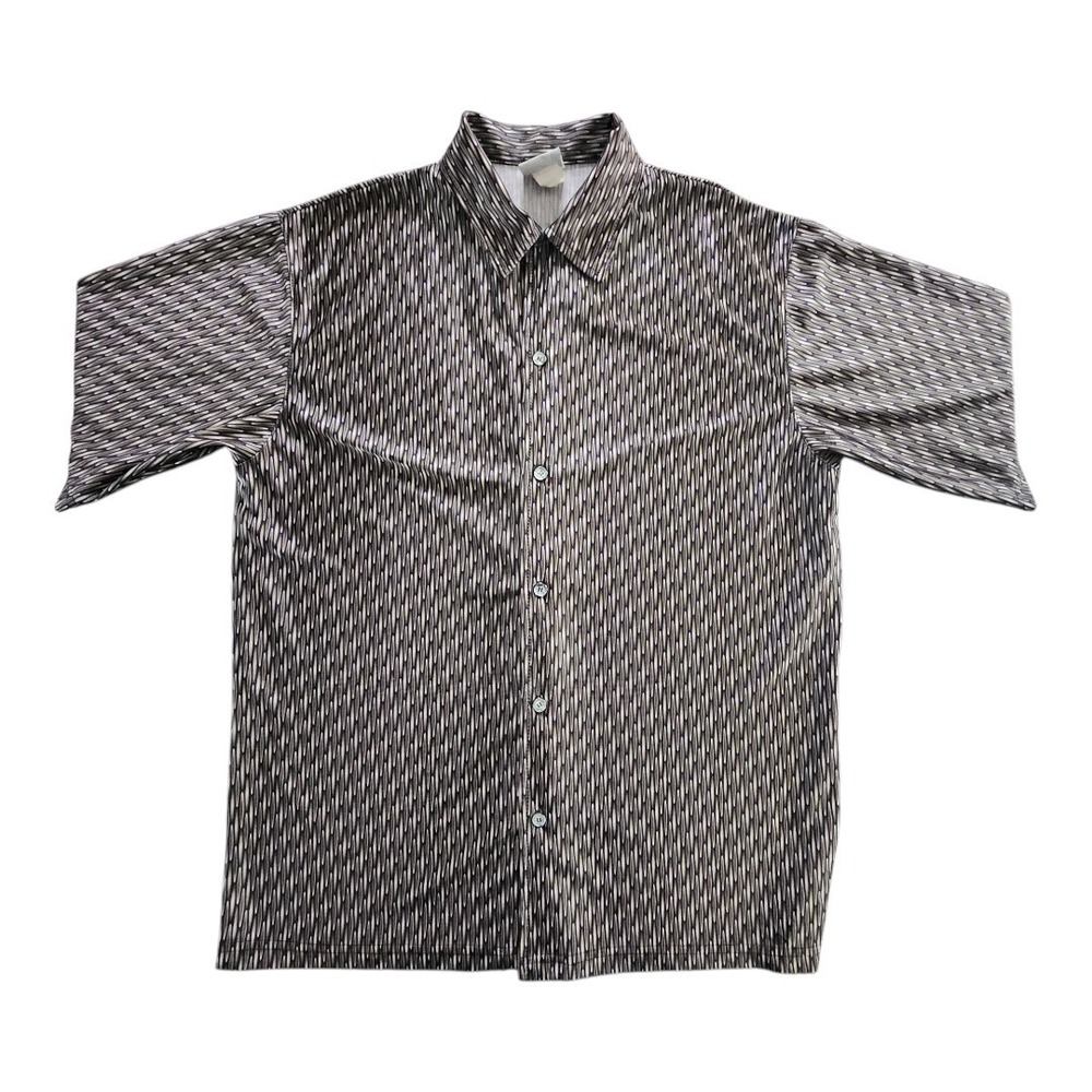 Street Culture Vintage Shirt Men Large Geometric Y2K Raver Cyber‎ Grunge Punk